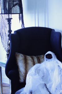 Black Wing back chair Halloween